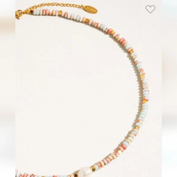 Flânerie Non-tarnish Boho Beaded Necklace NWT - Picture 2 of 5